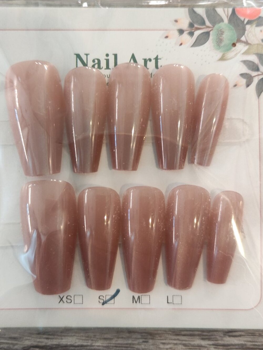 Light pink press on nails